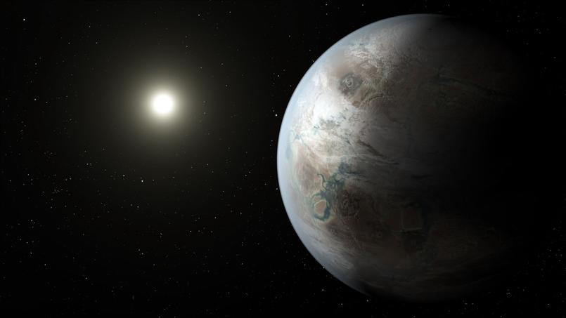 Artist's impression of Kepler- 452b and his "Sun".