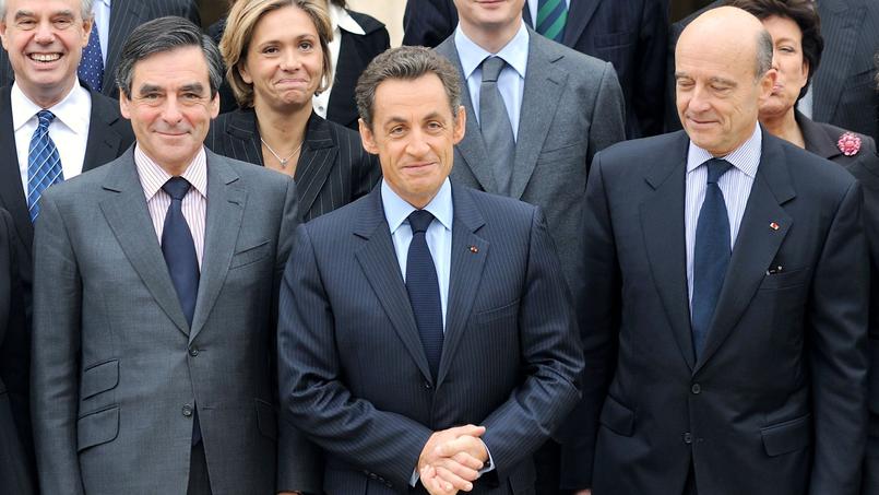 François Fillon, Nicolas Sarkozy et Alain Juppé à Paris, le 17 novembre 2010.
