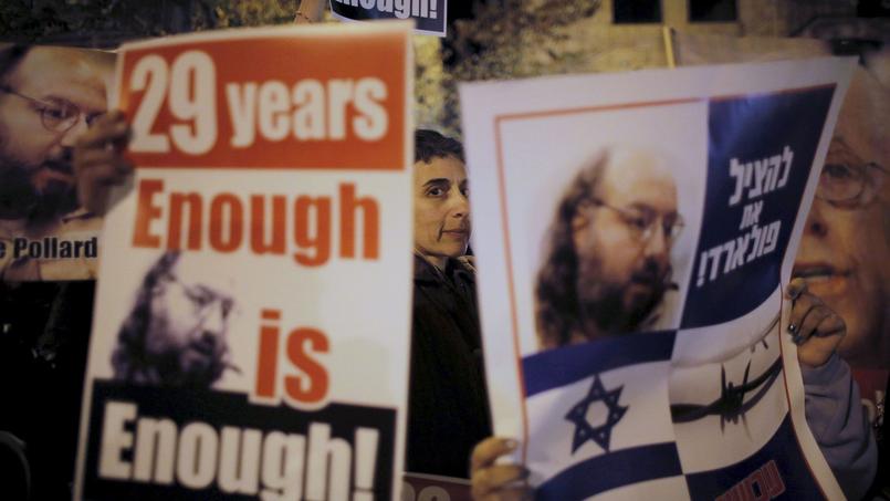 Des Israéliens manifestent pour la libération de Jonathan Pollard, en janvier dernier à Jérusalem.