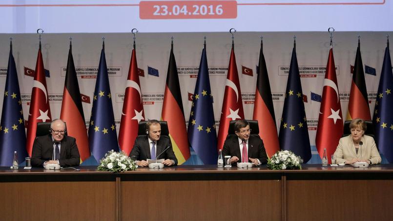Angela Merkel, Donald Tusk, Frans Timmermans et Ahmet Davutoglu se sont réunis samedi pour revenir sur les accords entre l'UE et la Turquie.