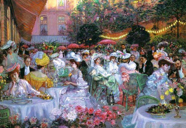 «Rien de plus charmant que le dîner dans le jardin de l'hôtel Ritz, cette oasis de calme fraîcheur au centre de Paris», Le Figaro en 1901.