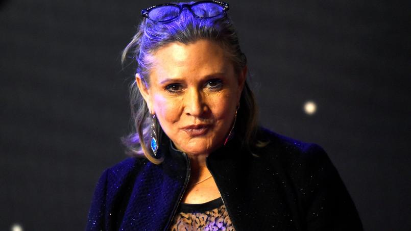 Carrie Fisher lors d'une avant-première du dernier Star Wars à Londres le 16 décembre
