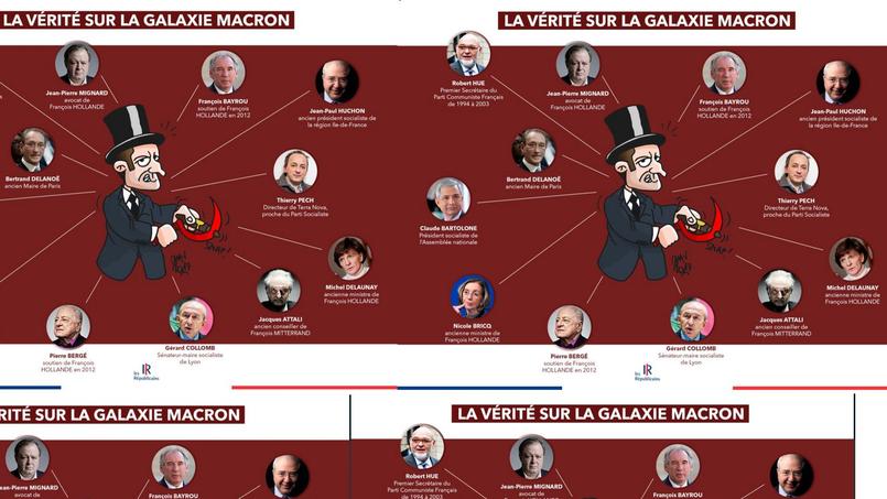Dans un tweet, Les Républicains représentent Emmanuel Macron avec des codes de l'iconographie antisémite