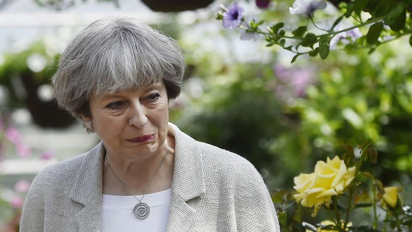 Theresa May, samedi lors d'une visite de campagne.