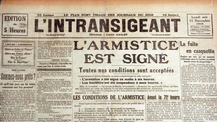 L Armistice De La Une De La Presse