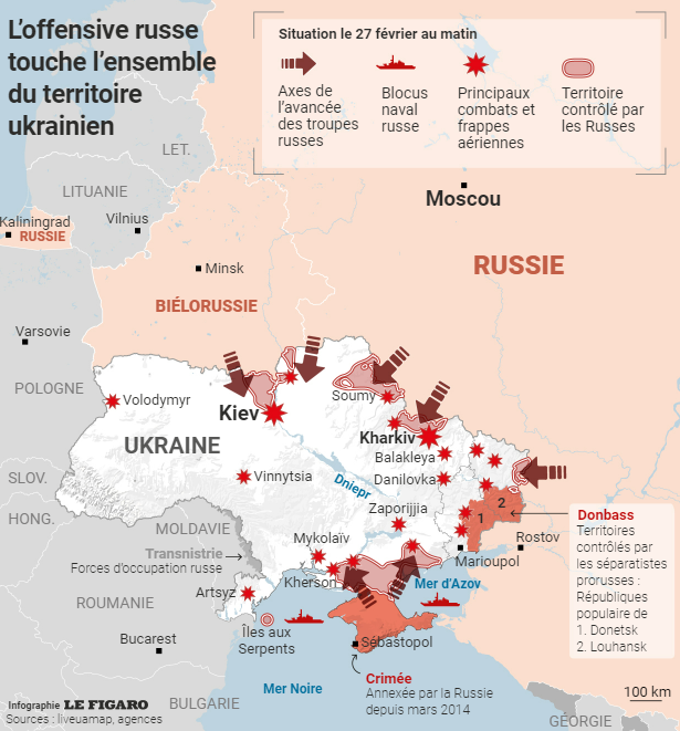 Guerre en Ukraine : retrouvez les informations de la journée du 27 février