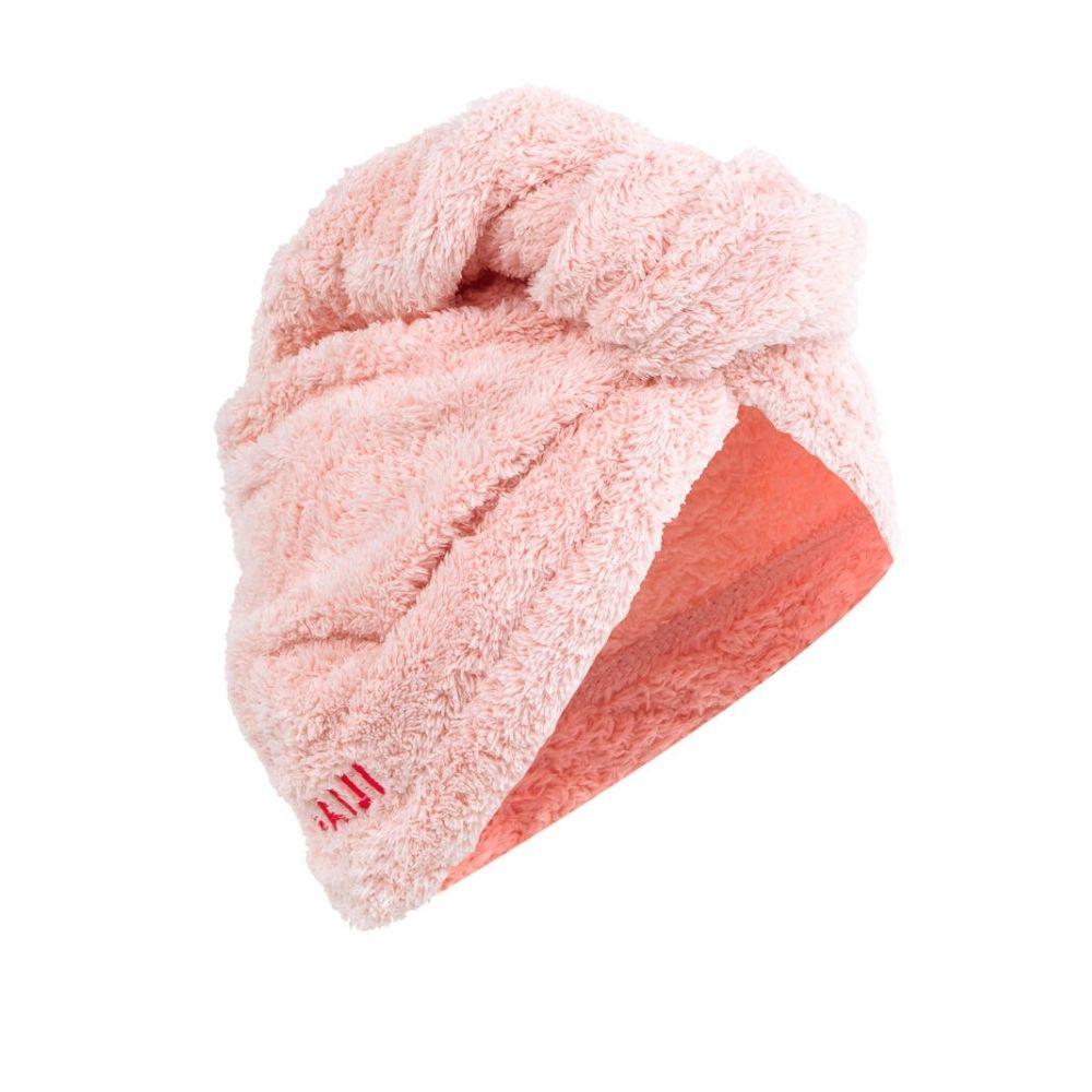 Sleeke Serviette De Séchage En Microfibre Pour Cheveux Rose Séchage Rapide Réduit Les Frisottis Super Absorbante