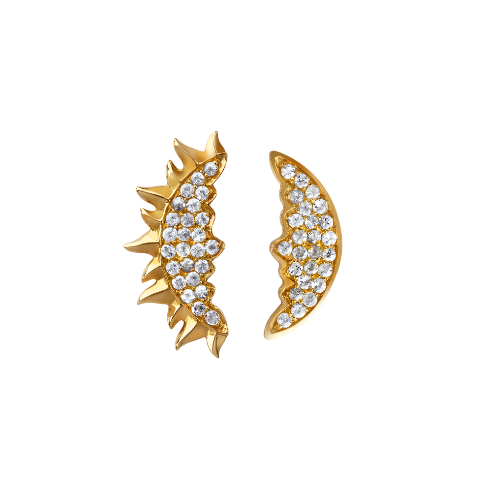 Pendentif Rayon De Soleil Avec Chaîne 45 Cm - Plaqué Or Jaune - Neuf Avec étiquettes