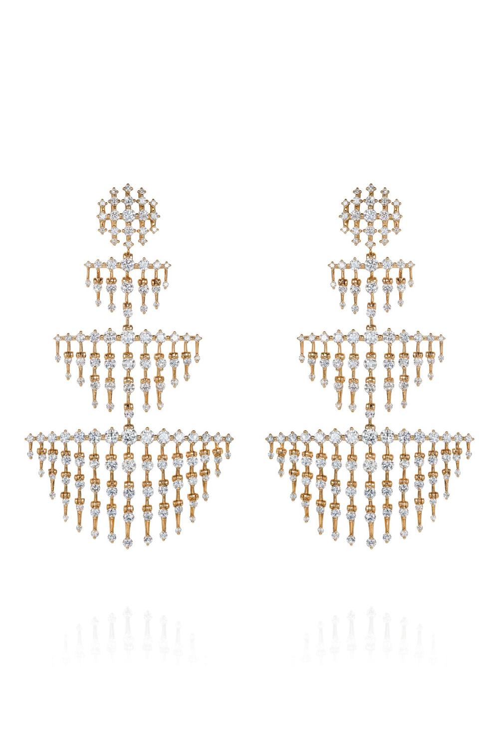 Grandes Boucles D'Oreilles Bohème Chic – Dentelle Crochet Bleu Azur Et Bronze