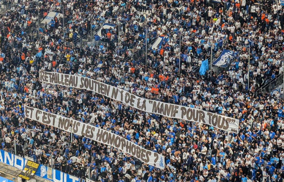 «Et c’est nous les homophobes ?» : la banderole pendant OM-PSG qui vise Bruno Retailleau