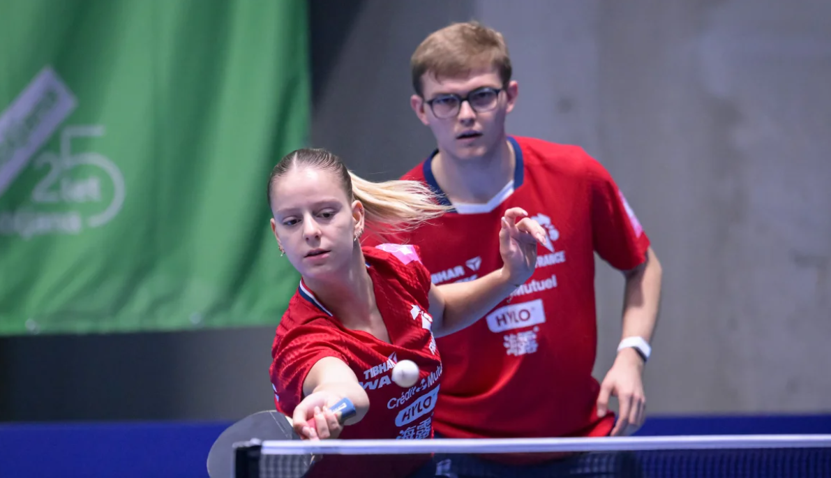 Tennis de table : le double mixte Alexis Lebrun-Charlotte Lutz assure une première médaille aux Bleus