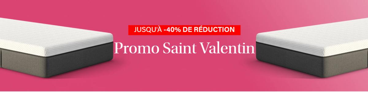 Emma Matelas : Promo Saint-Valentin Jusqu'à - 40%