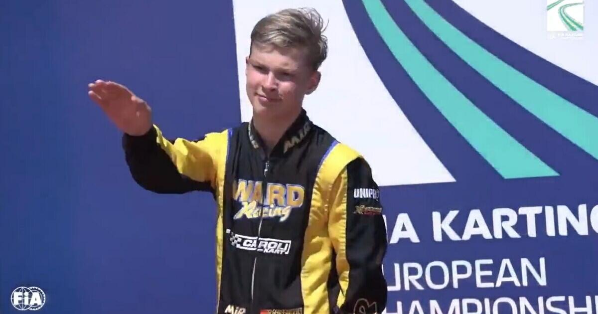 Russian driver suspected of making a Nazi salute on the podium has had his license revoked