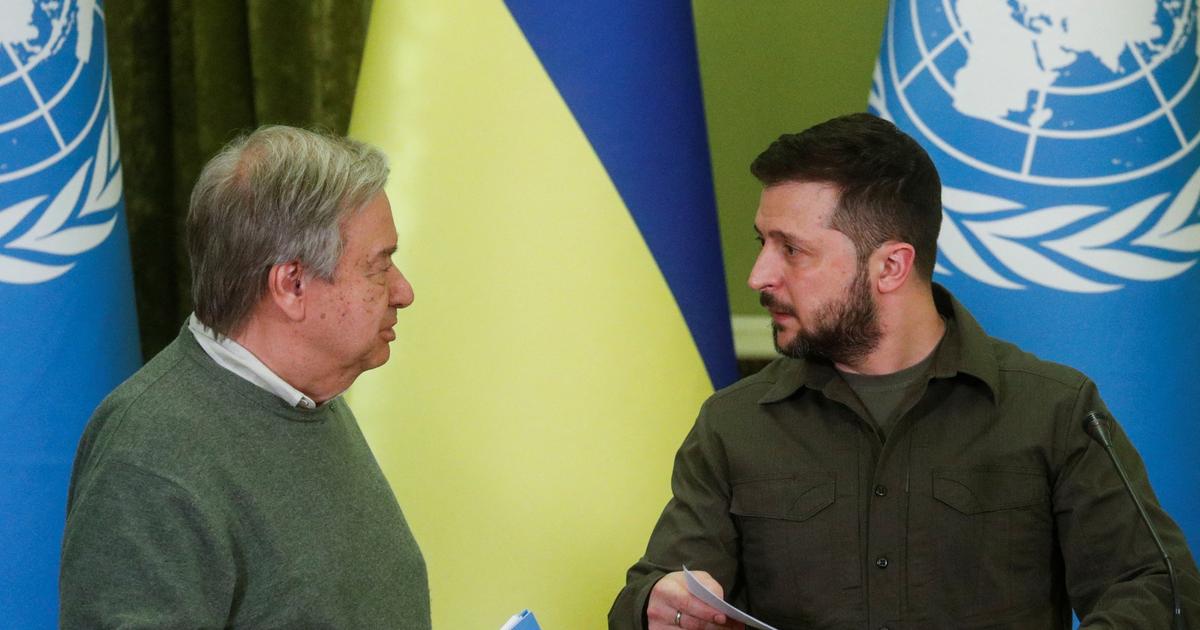 Guerra en Ucrania: Kiev bombardeada durante la visita del secretario general de la ONU al presidente Zelensky