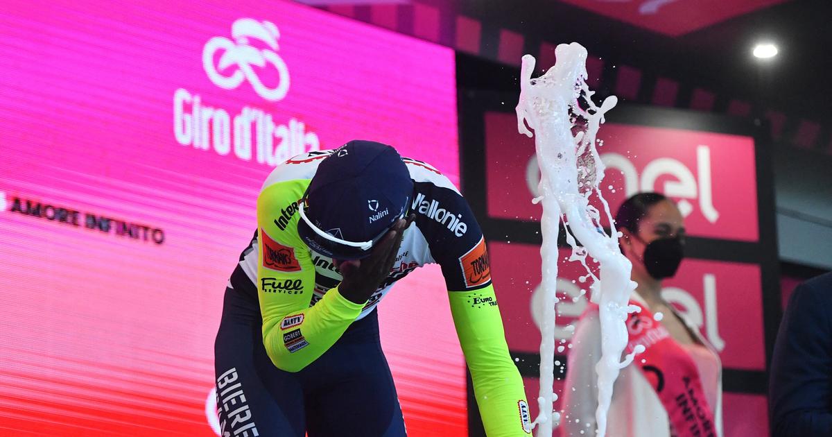 Tour d'Italie : vainqueur d'étape, Girmay hospitalisé à cause d'un bouchon de champagne
