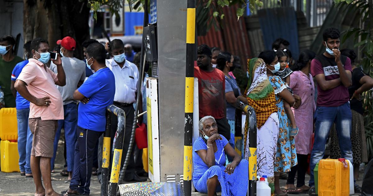 Sri Lanka.  The soldiers opened fire to stop the riot at the gas station
