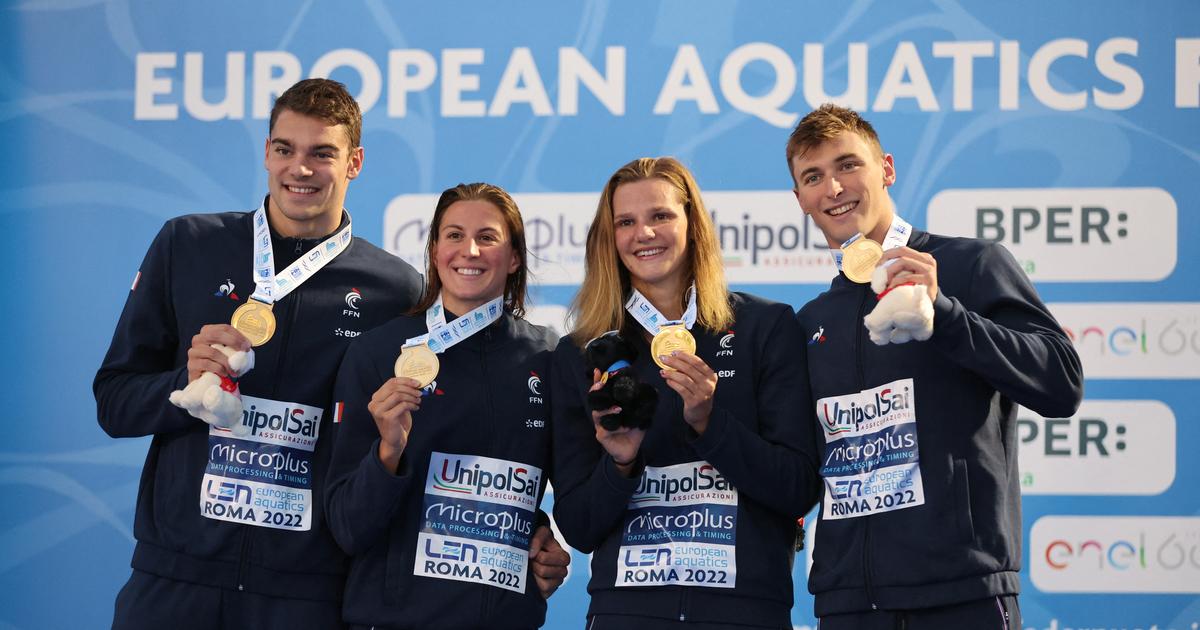 Natation : la France championne d'Europe du relais mixte 4x100 nage libre