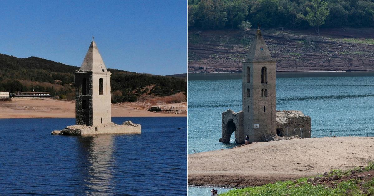 Monumentos españoles que reaparecen con la sequía atraen turistas