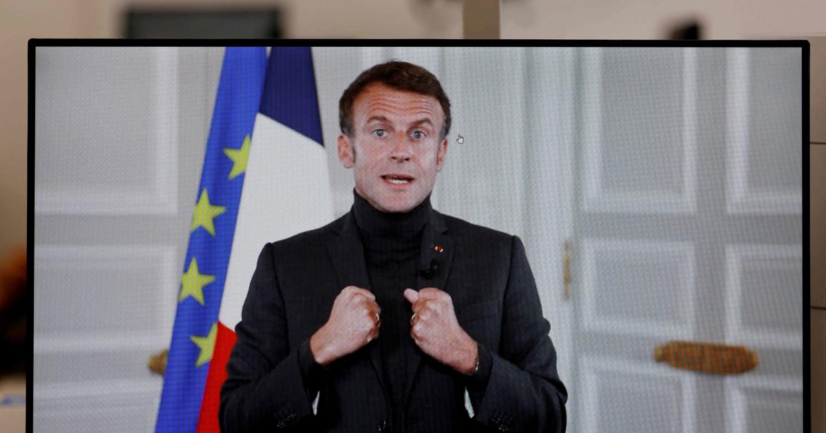 Emmanuel Macron auf dem Gipfel des Gipfels in France 2 am 12. Oktober