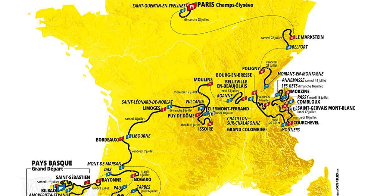 Tour de France 2023 la carte et dix choses à retenir sur le parcours