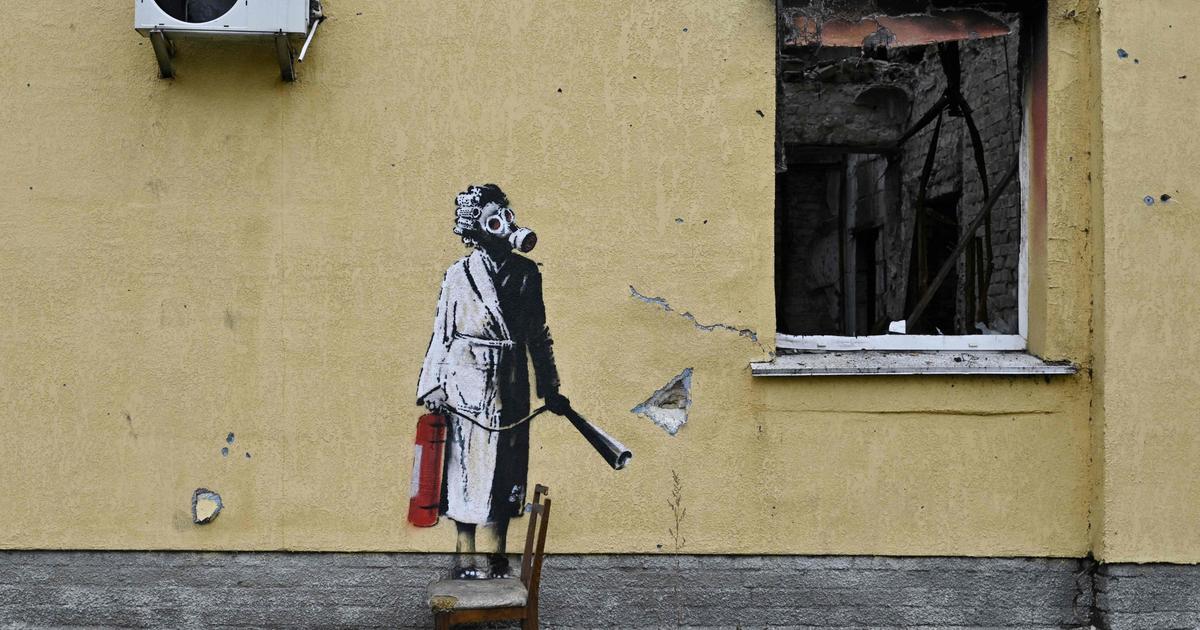 Tableau street art - Banksy - fouille au corps