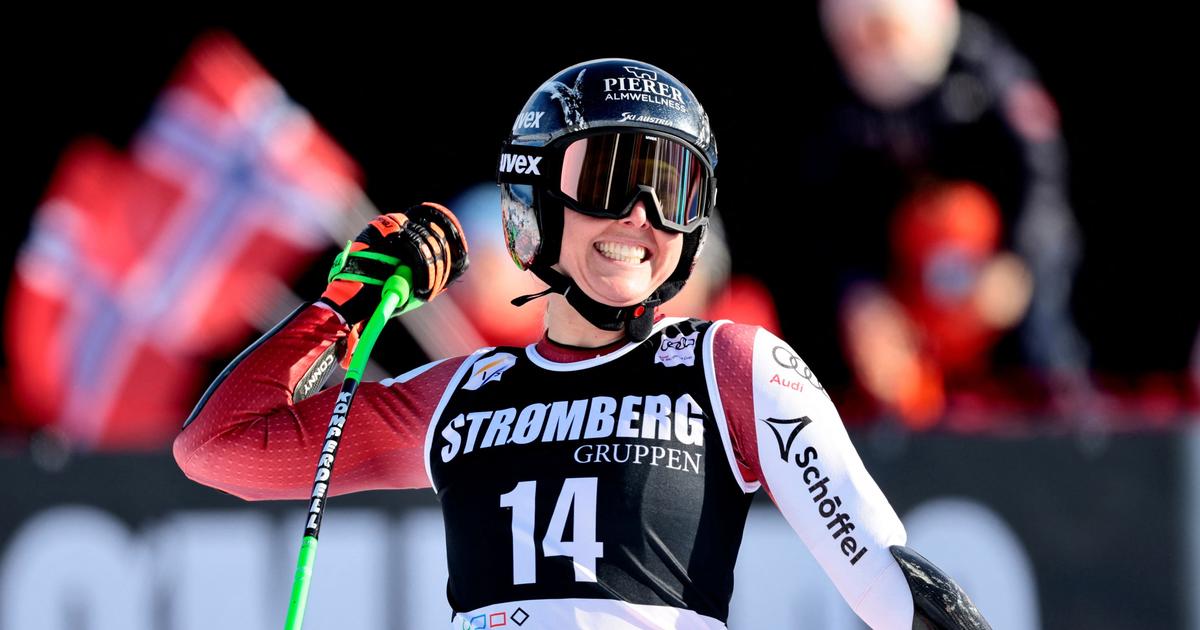 Cornelia Huetter wins in super G, Mikaela Shiffrin at the foot of the podium