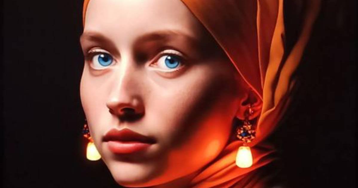 The reinterpretation by an artificial intelligence of The Girl with the pearl is scandalous