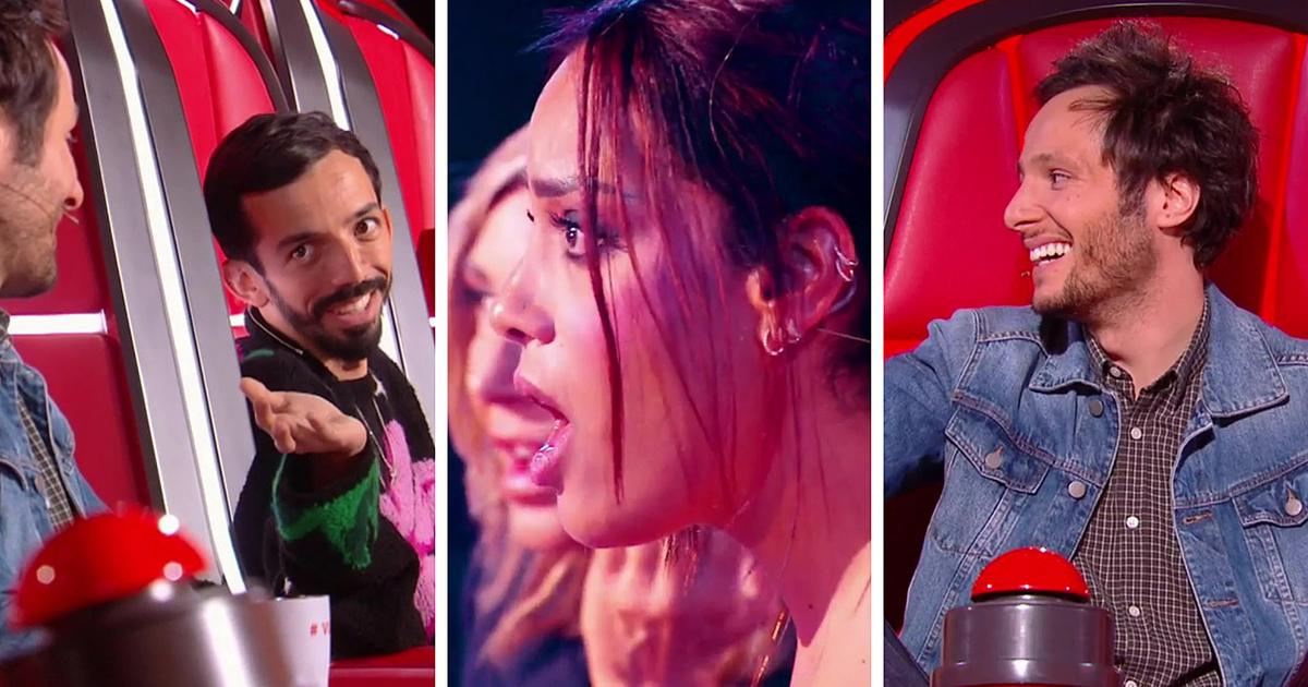 Suspicion of cheating, reunion of “New Star” by Amel Bent, uncontrolled laughter… What to remember from the blind auditions of “The Voice”