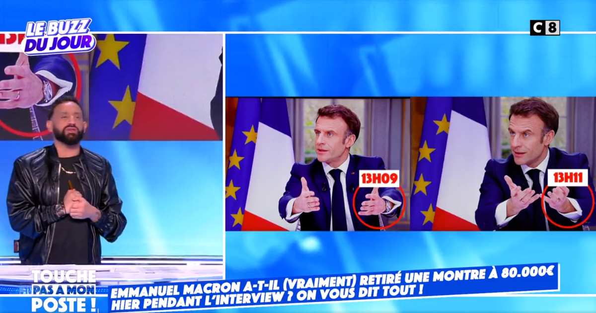 Why did Emmanuel Macron take off his luxury watch during the debate?