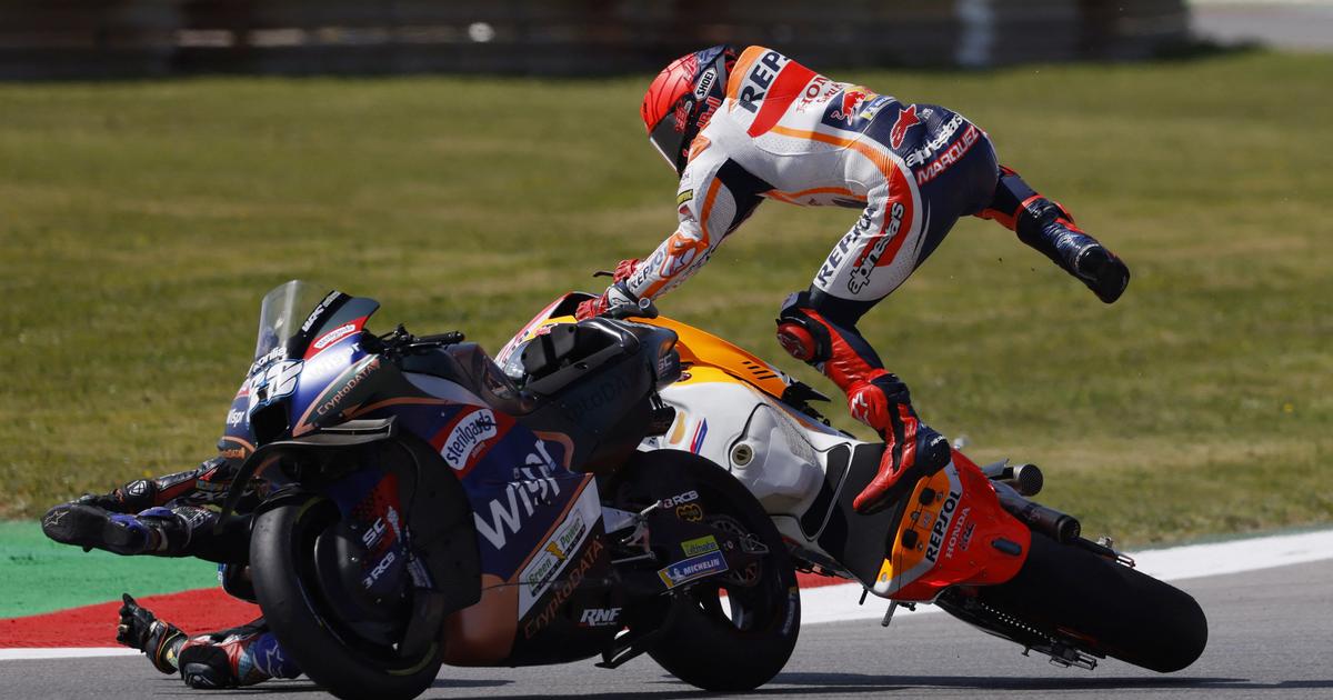 Regarder la vidéo MotoGP: accident très spectaculaire entre Marquez et Oliveira au 3e tour