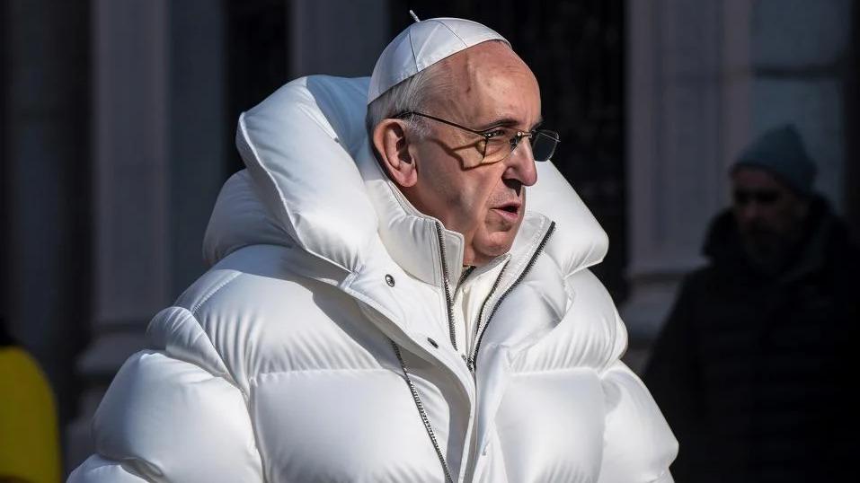 Cette photo du pape François stylé en doudoune blanche XXL... n'existe pas