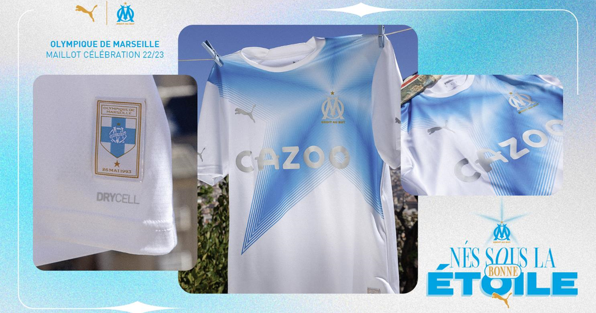 l'OM présente son maillot «célébration» pour les 30 ans de la victoire en Ligue des Champions