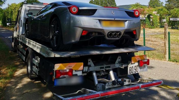 While driving a Ferrari, an English driver flew at a speed of 160 km/h on a secondary road.
