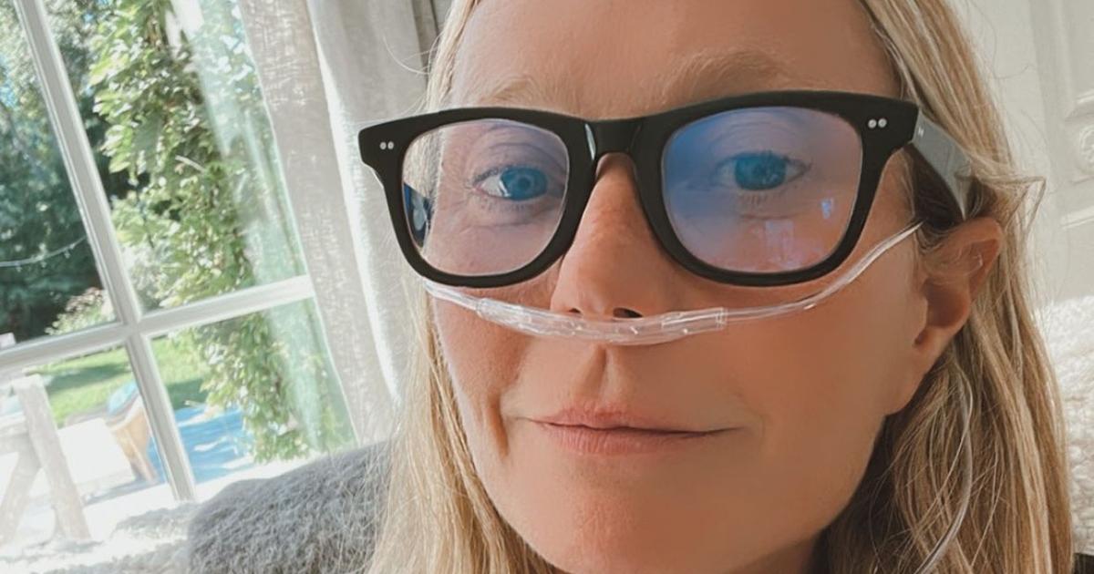 Why does Gwyneth Paltrow appear on Instagram with an oxygen tube?