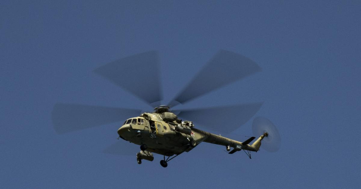 Ukraine says a Russian pilot lost control of his helicopter