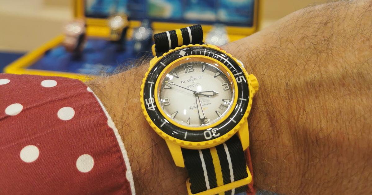 On a essay en avant premi re la Blancpain X Swatch Scuba Fifty Fathoms