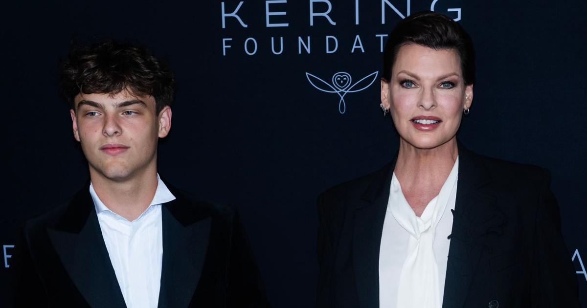 Linda Evangelista and her son Augustine, 16, are rarely seen in ...