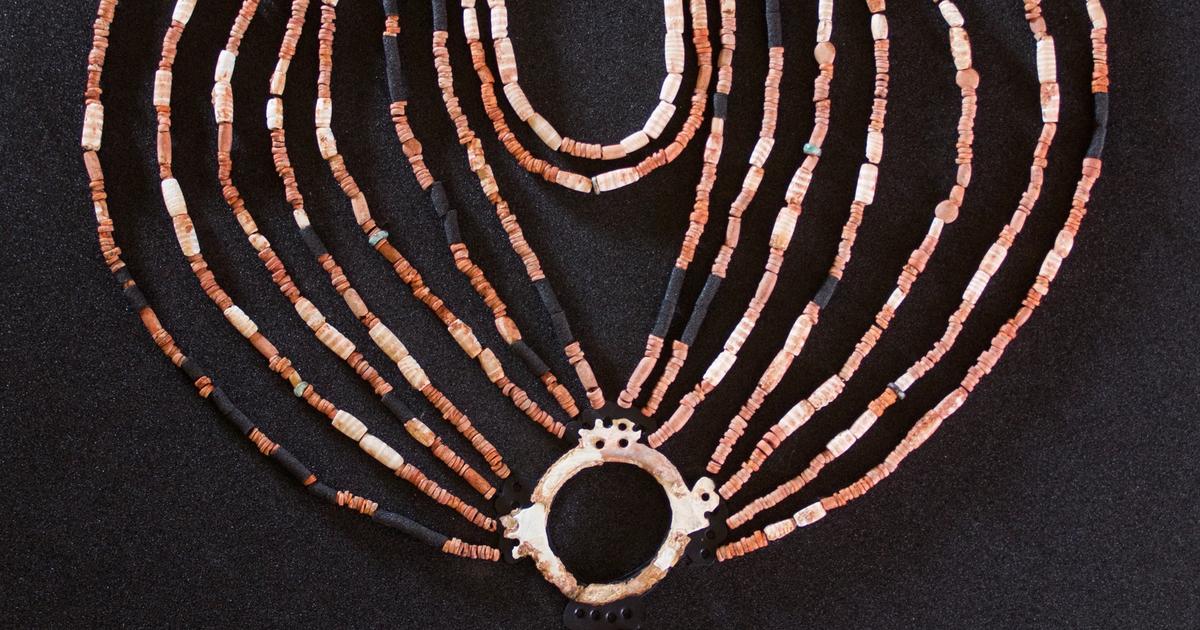 A sumptuous necklace adorned the body of a child who died 9,000 years ago