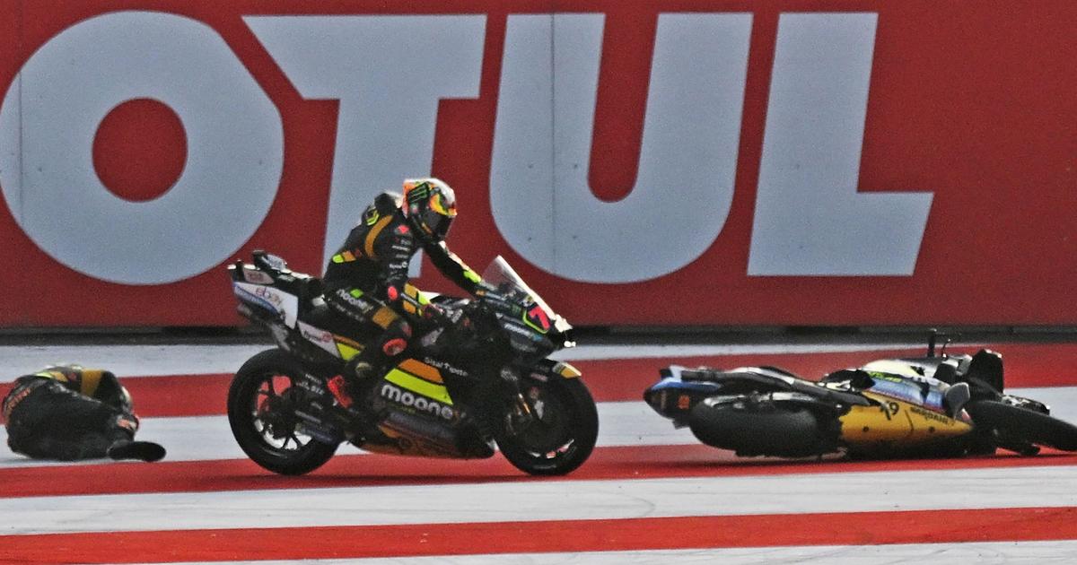 Regarder la vidéo MotoGP : fracture d'une clavicule pour Luca Marini, forfait pour le GP d'Inde