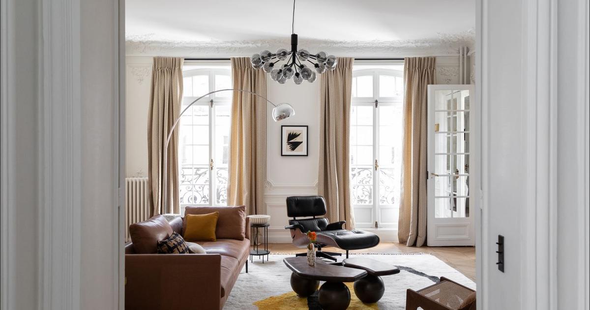 Before / after.  how a large plush apartment reconnects with modernity and light