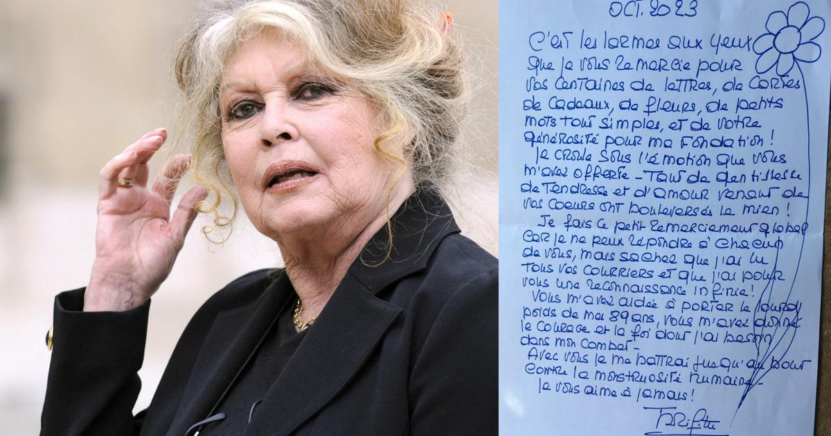 Après son malaise, Brigitte Bardot, «les larmes aux yeux», publie un message à ses fans