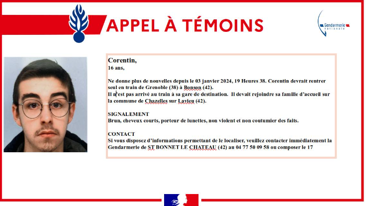 Loire : la gendarmerie lance un appel à témoins après la disparition d ...