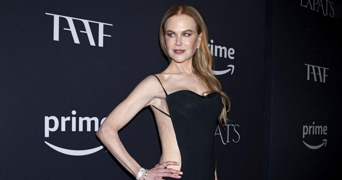 Actress Nicole Kidman wows in a revealing backless dress on the red carpet for the premiere of the series Expats