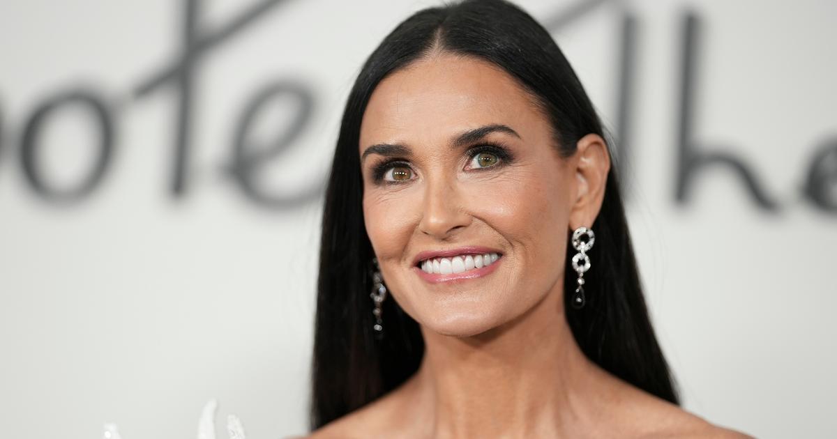 Demi Moore Wows in Black and White Dress at Feud: Capote vs The Swans Premiere