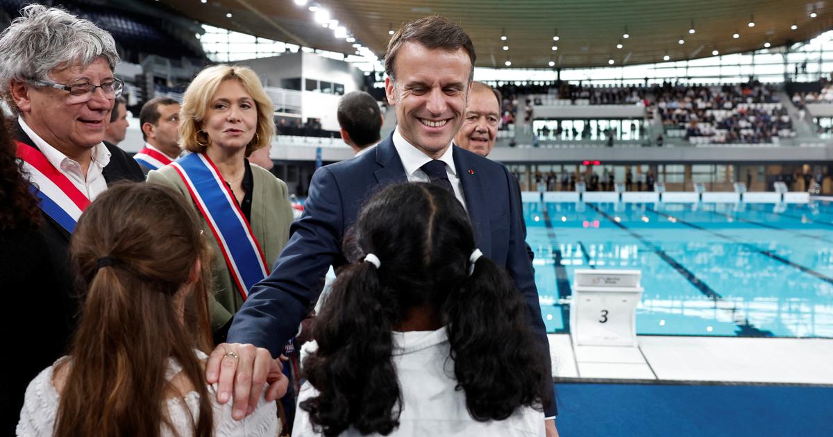 Emmanuel Macron apre il centro acquatico prima di una “revisione del sito” 100 giorni prima dei Giochi