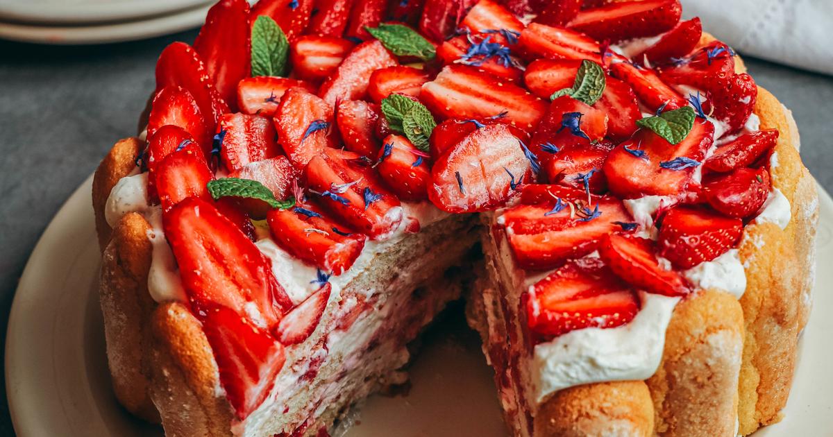 Recette Charlotte fraises pistache sans cuisson