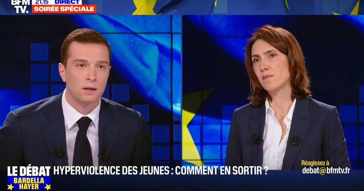 Regarder la vidéo Européennes : entre Jordan Bardella et Valérie Hayer, un débat à couteaux tirés