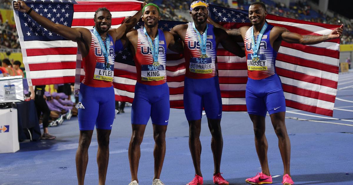 Regarder la vidéo Athlétisme: les Etats-Unis de Noah Lyles s’adjugent le 4x100 m des relais mondiaux