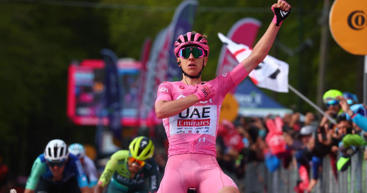 Regarder la vidéo Tour d'Italie: inarrêtable, Pogacar remporte la 8e étape, son 3e succès en huit jours