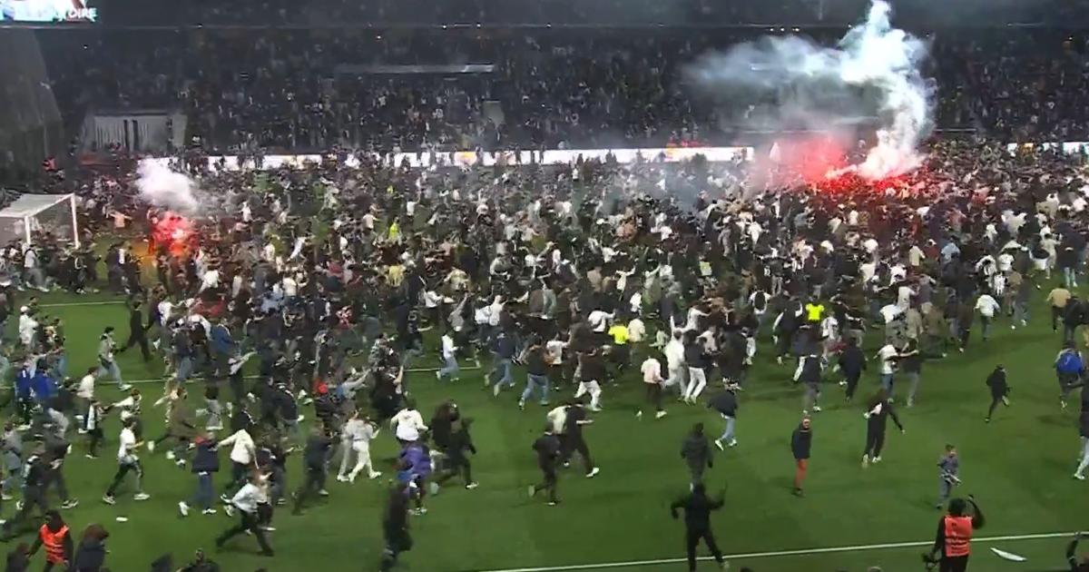 Regarder la vidéo Foot : les images de la folie qui s’empare d’Angers promu en Ligue 1